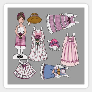 The Ginghams Paper Doll - Carrie Sticker